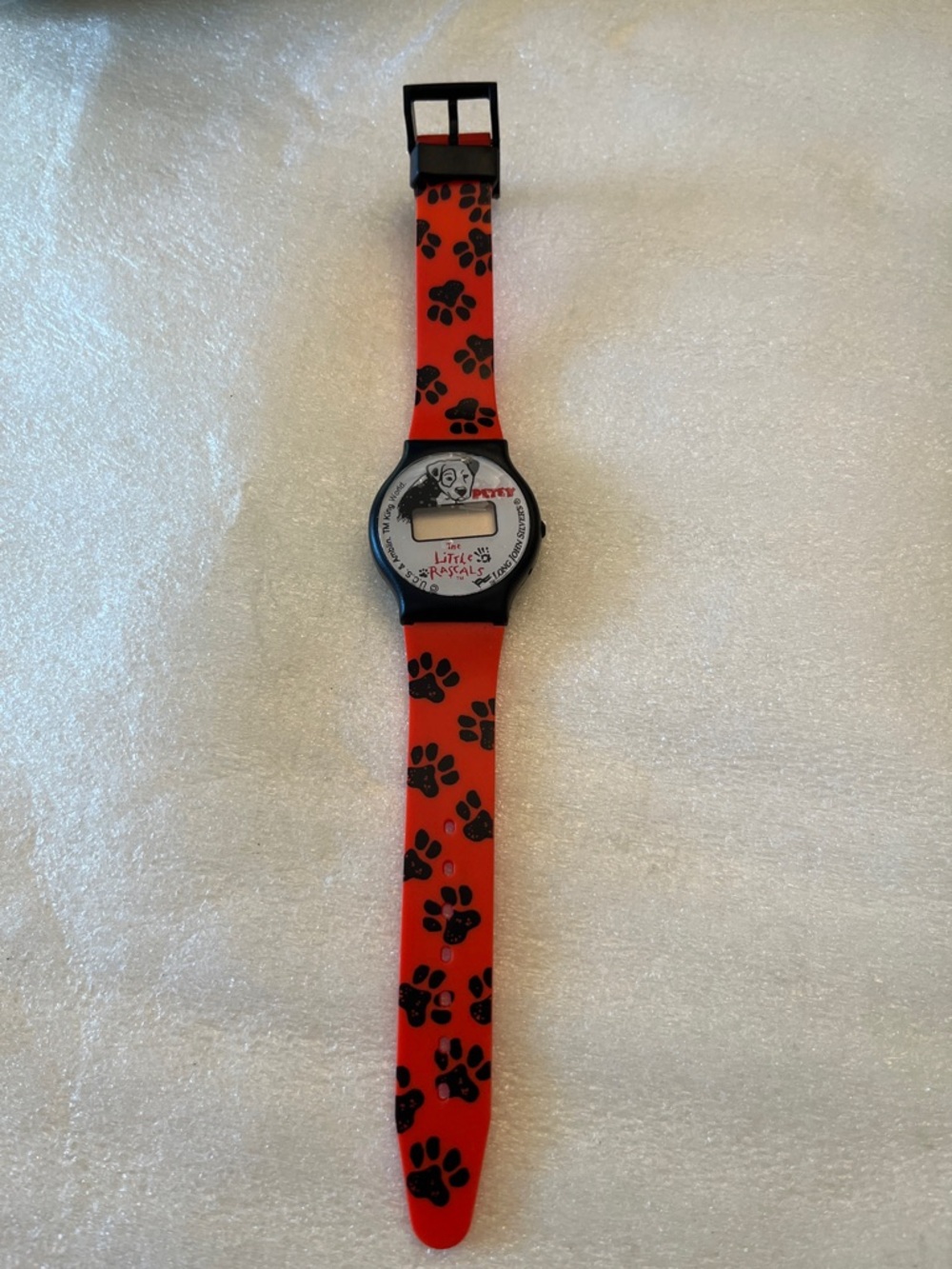 Petey from The Little Rascals Red Paw Print Digital Kids Vintage Watch